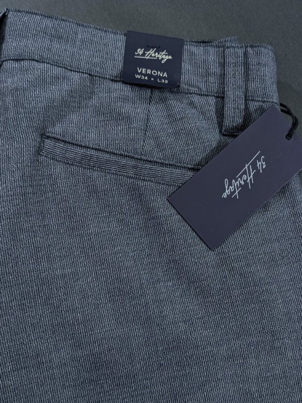 $195 Men's 34 Heritage Verona Pant Size 34x32 Navy Smart Sporty